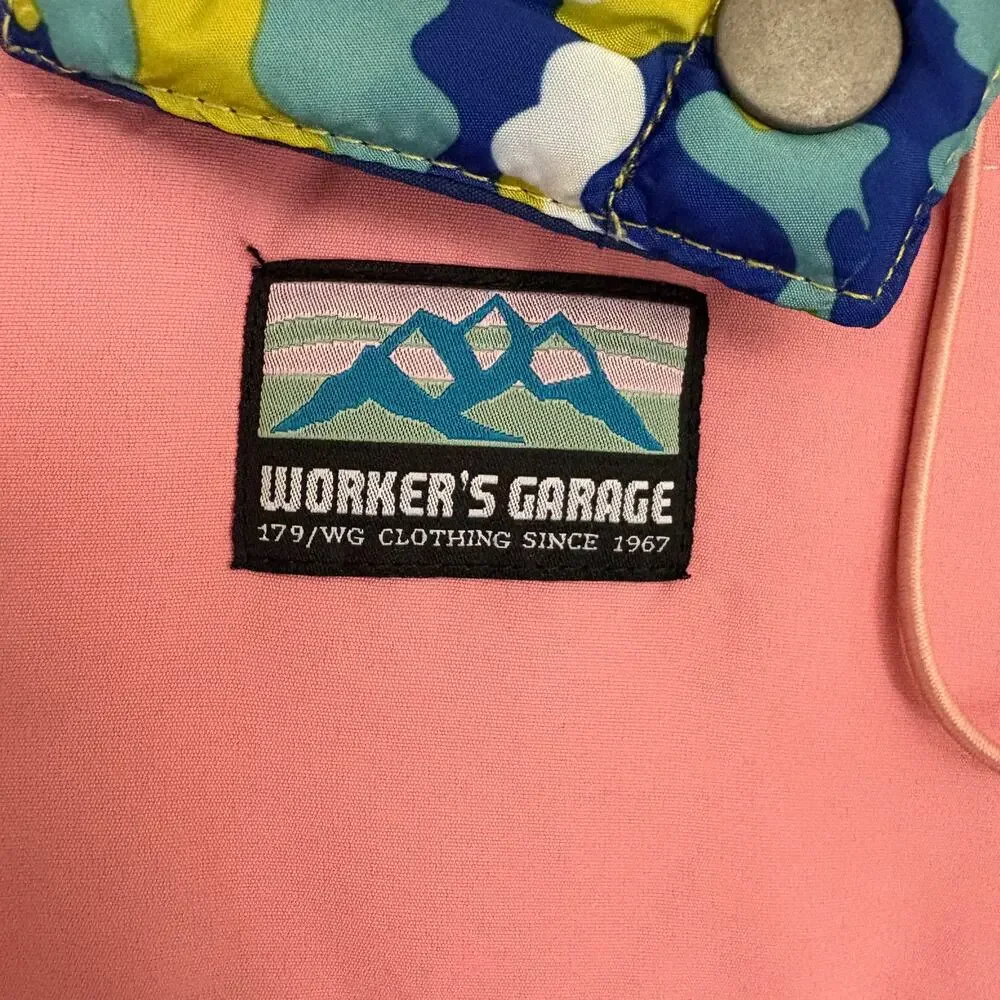 Kids' Reversible Pink & Camo Hooded‎ Puffer Vest by Worker's Garage L/XL